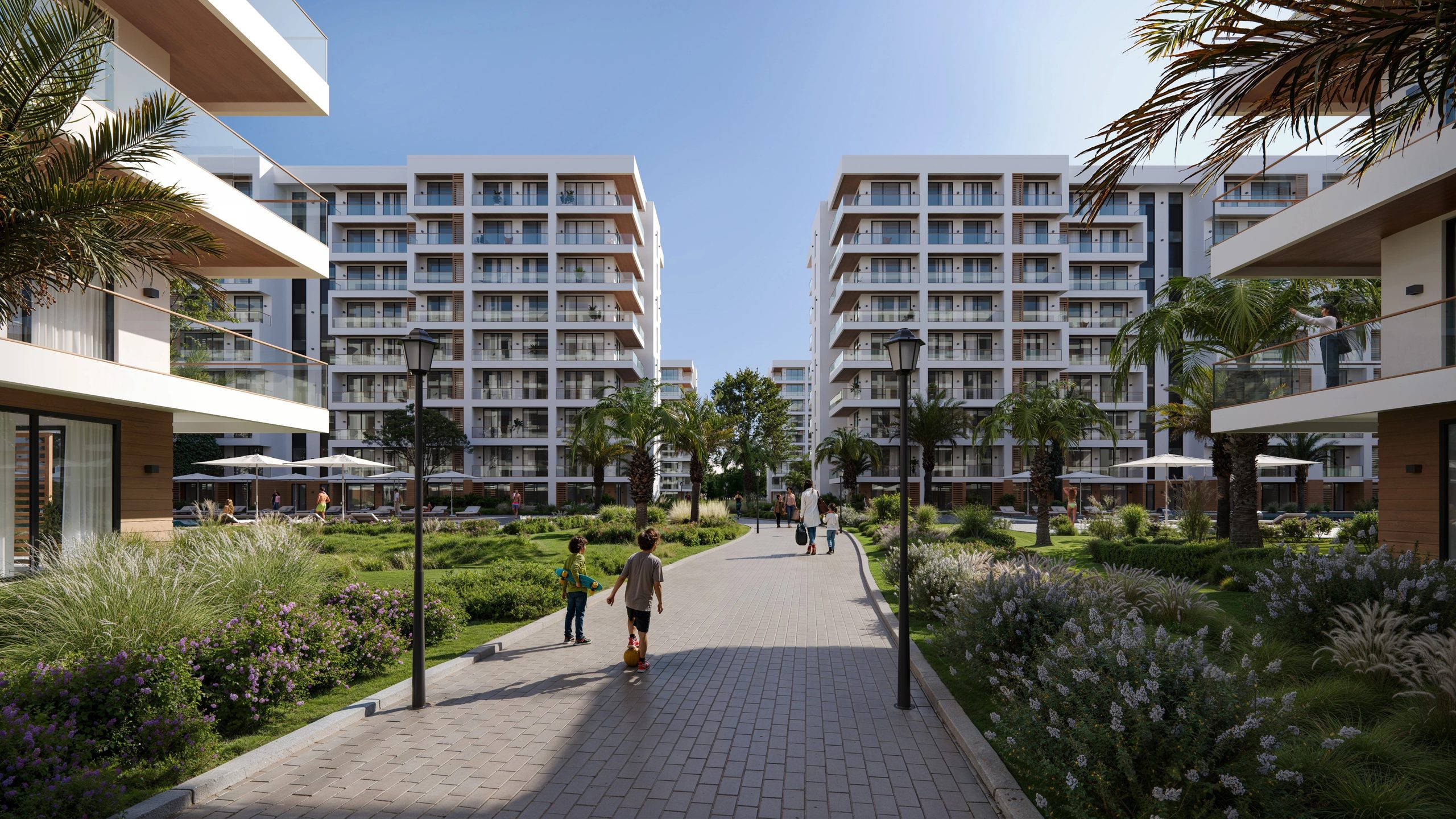 Вечерняя прогулка по бульвару Park Residences